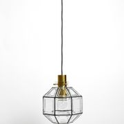 Beautiful rare original 60s  Limburg octagonal glass pendant lamp