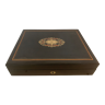 Blackened wooden token box box napoleon iii marquetry boulle xx century