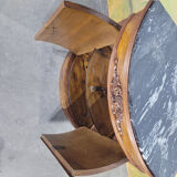 Small corner cabinet with marble, corner sideboard.