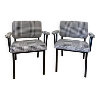 Pair of Pierre Guariche style armchairs