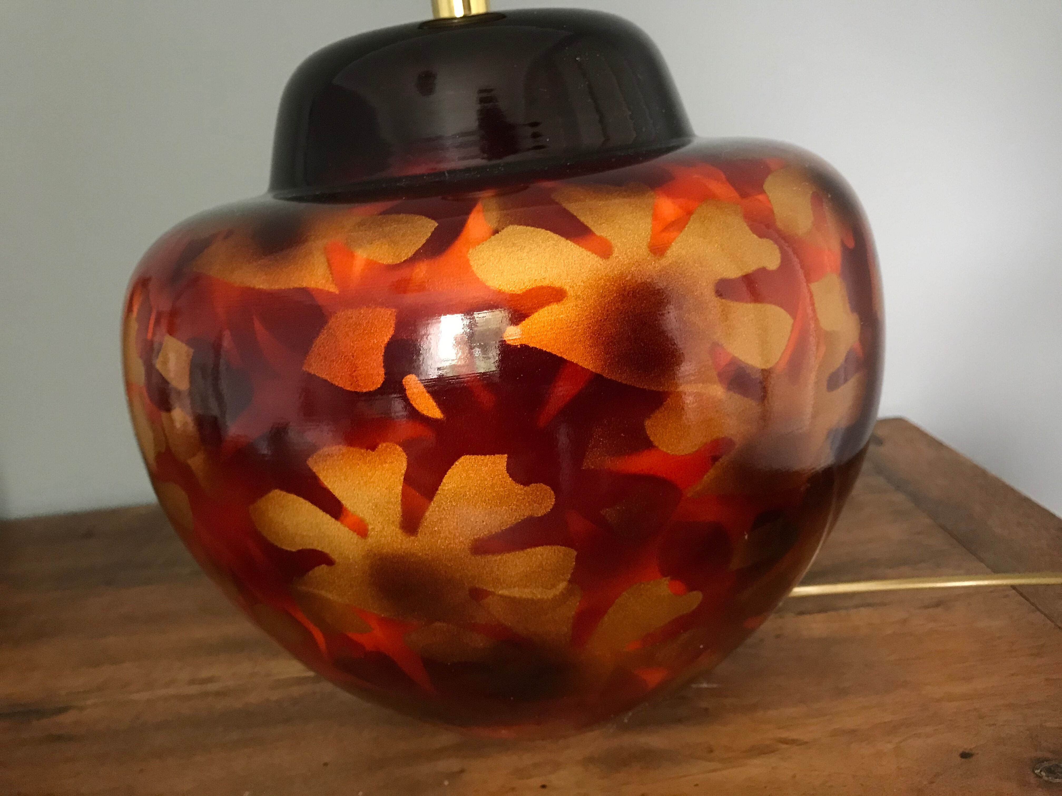 Vintage ceramic lamp by L. Drimmer