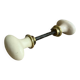 Antique beige porcelain door handle