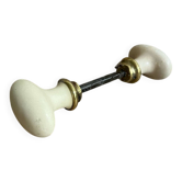 Antique beige porcelain door handle