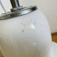 Danish Modern opaline glass hanging lamp
