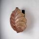 Pink frosted Murano leaf wall sconce, Italy, 1970s