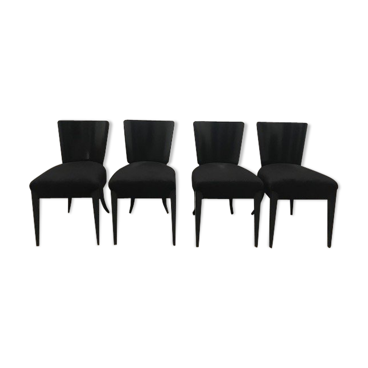 Art deco dining chairs h-214 by Jindrich Halabala,