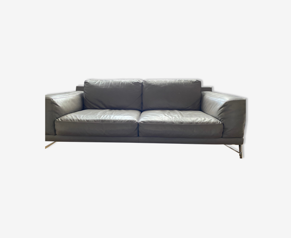 Sofa rock bobois in gray leather