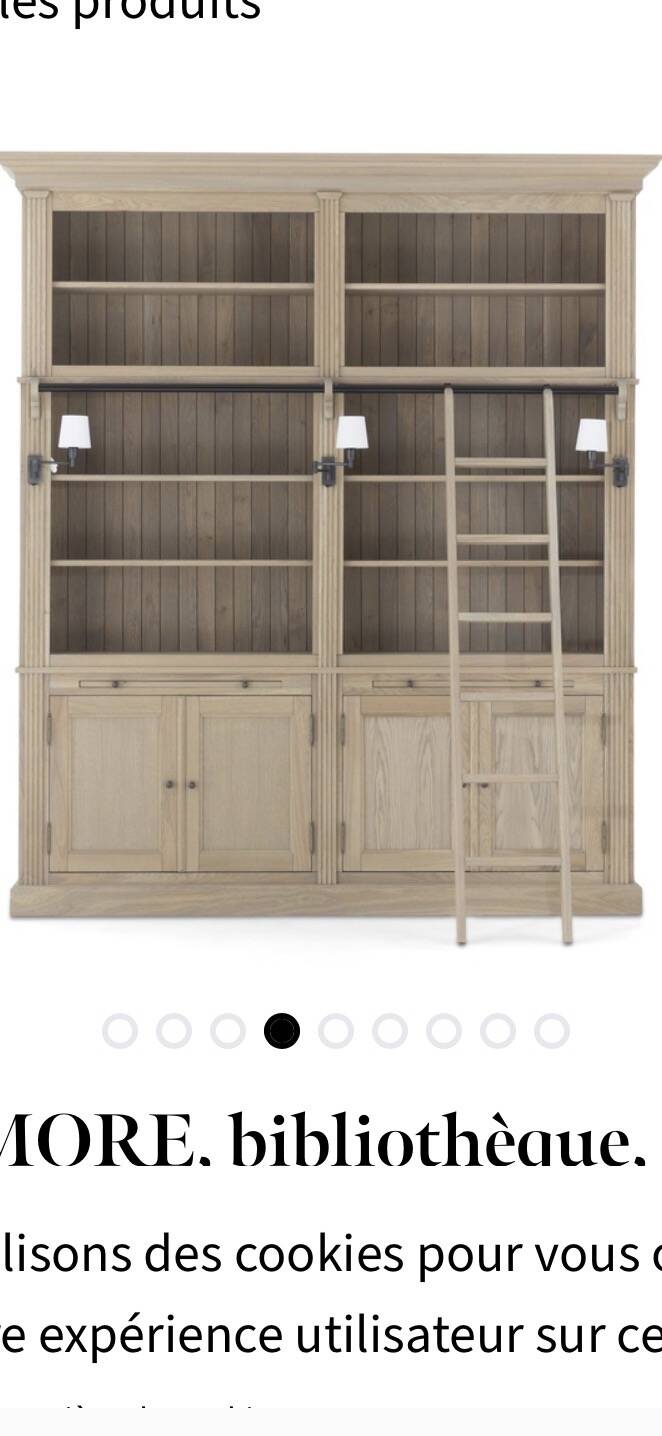 Flamant library model Balmore