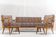 Antimott Easy Chairs & Daybed in Cherry by Walter Knoll / Wilhelm Knoll for Knoll Inc. / Knoll Inte