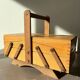 Wooden sewing box - worker