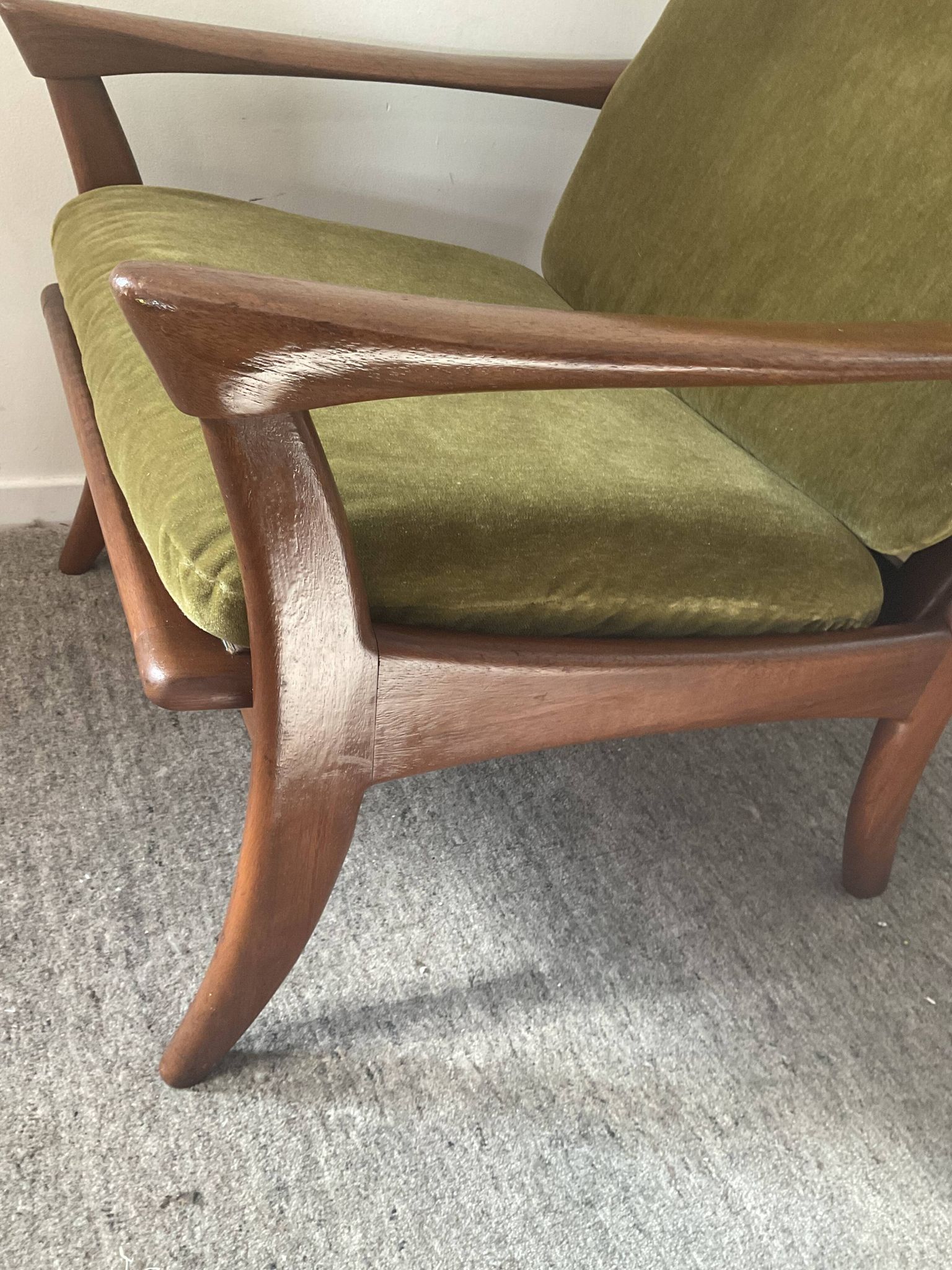 Pair of Scandinavian armchairs De Ster Gelderland in teak 60s