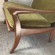 Pair of Scandinavian armchairs De Ster Gelderland in teak 60s