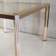 Gold metal and glass coffee table - 70s/80s