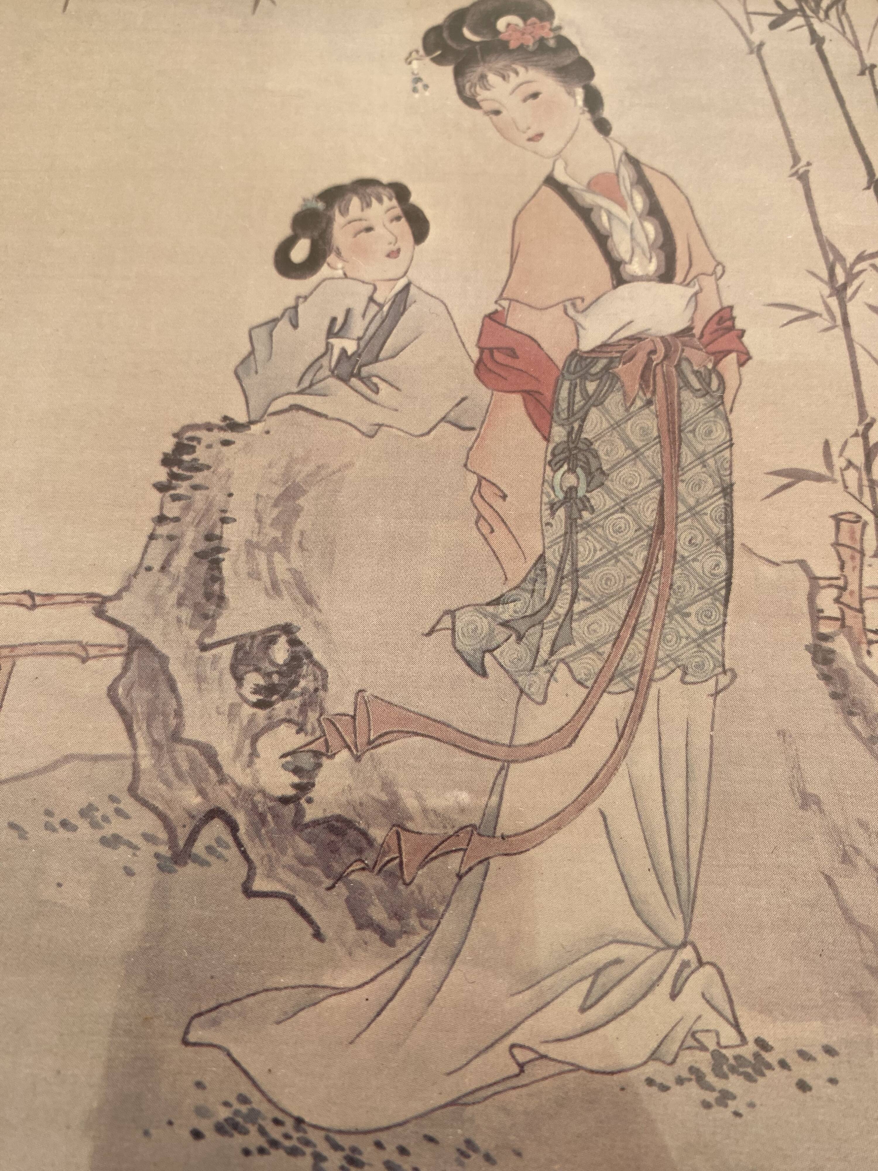 Two Japanese prints reproductions on paper 70s