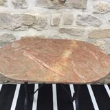 Marble oval bistro table