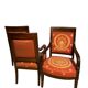 Pair of Empire Period Mahogany Armchairs and Bergère