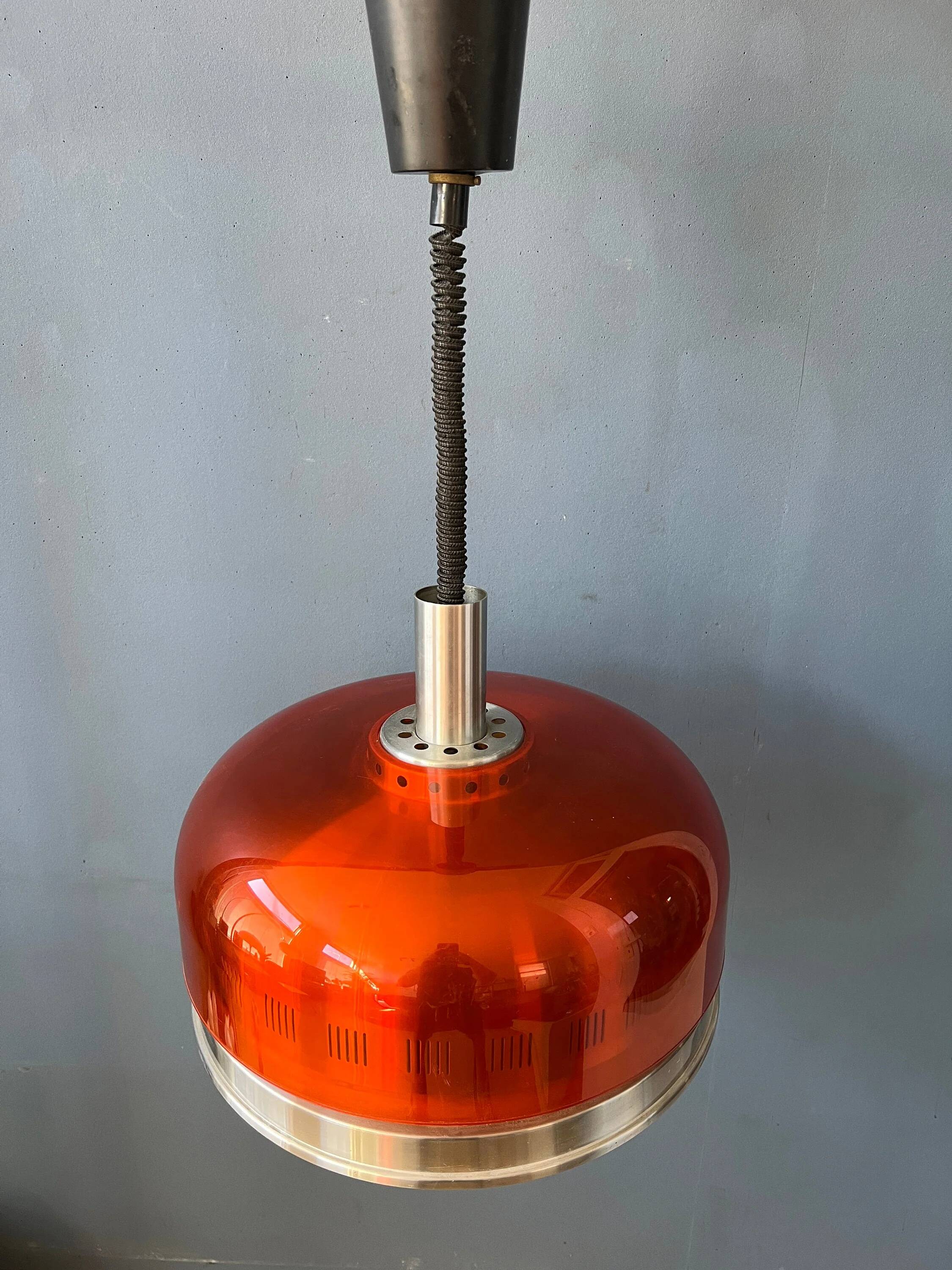 Suspension UFO Space Age orange transparente