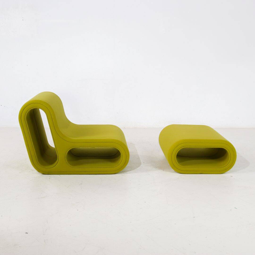 'Other One' Lounge Chair & Hocker by Hay
