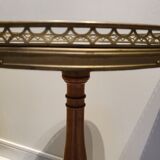 Two round tripod coffee tables louis xvi style