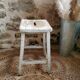 Weathered workshop stool