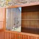 Vintage 1950s combined wardrobe in varnished mahogany – Scandinavian