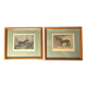 Lot of 2 English equestrian engravings framed late 19th century