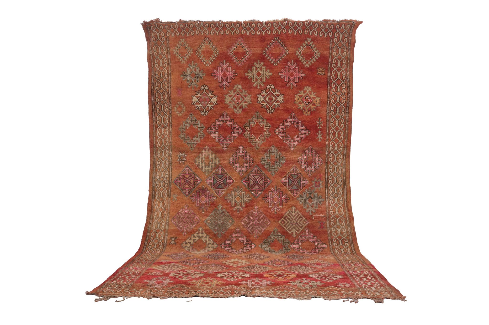 Vintage Moroccan Wool Rug 185 x 337 cm - Berber Handmade Rug - Bohemian Rug