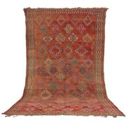 Vintage Moroccan Wool Rug 185 x 337 cm - Berber Handmade Rug - Bohemian Rug