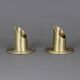 Pair of brushed brass candlesticks 70s