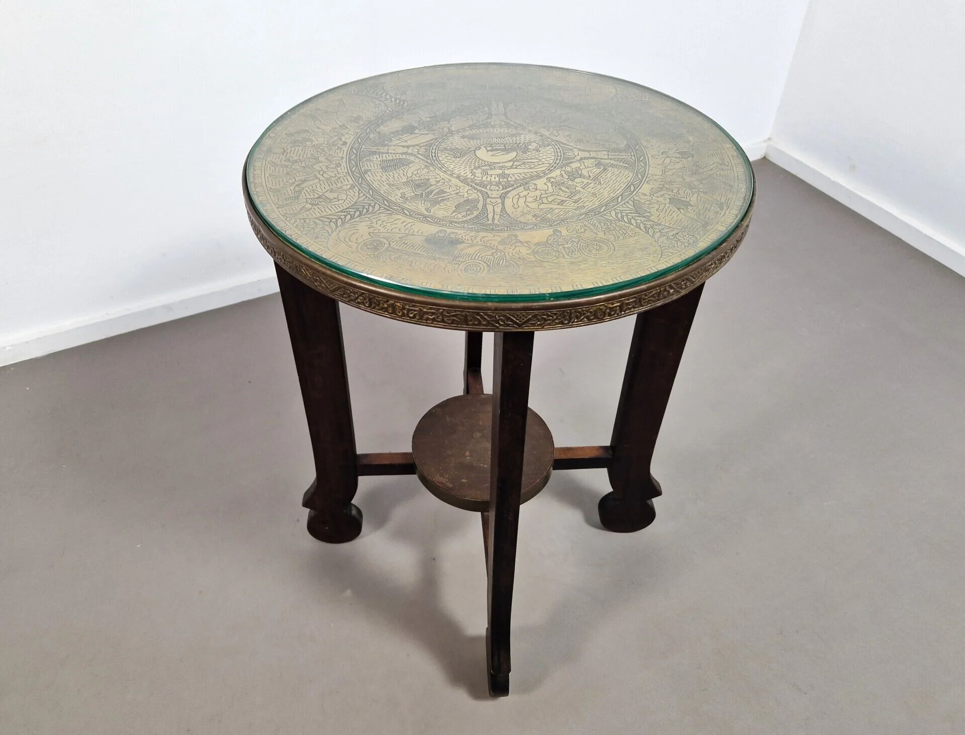 Amsterdam School Art Deco occasional table with copper top