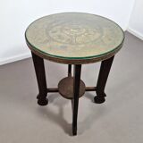 Amsterdam School Art Deco occasional table with copper top