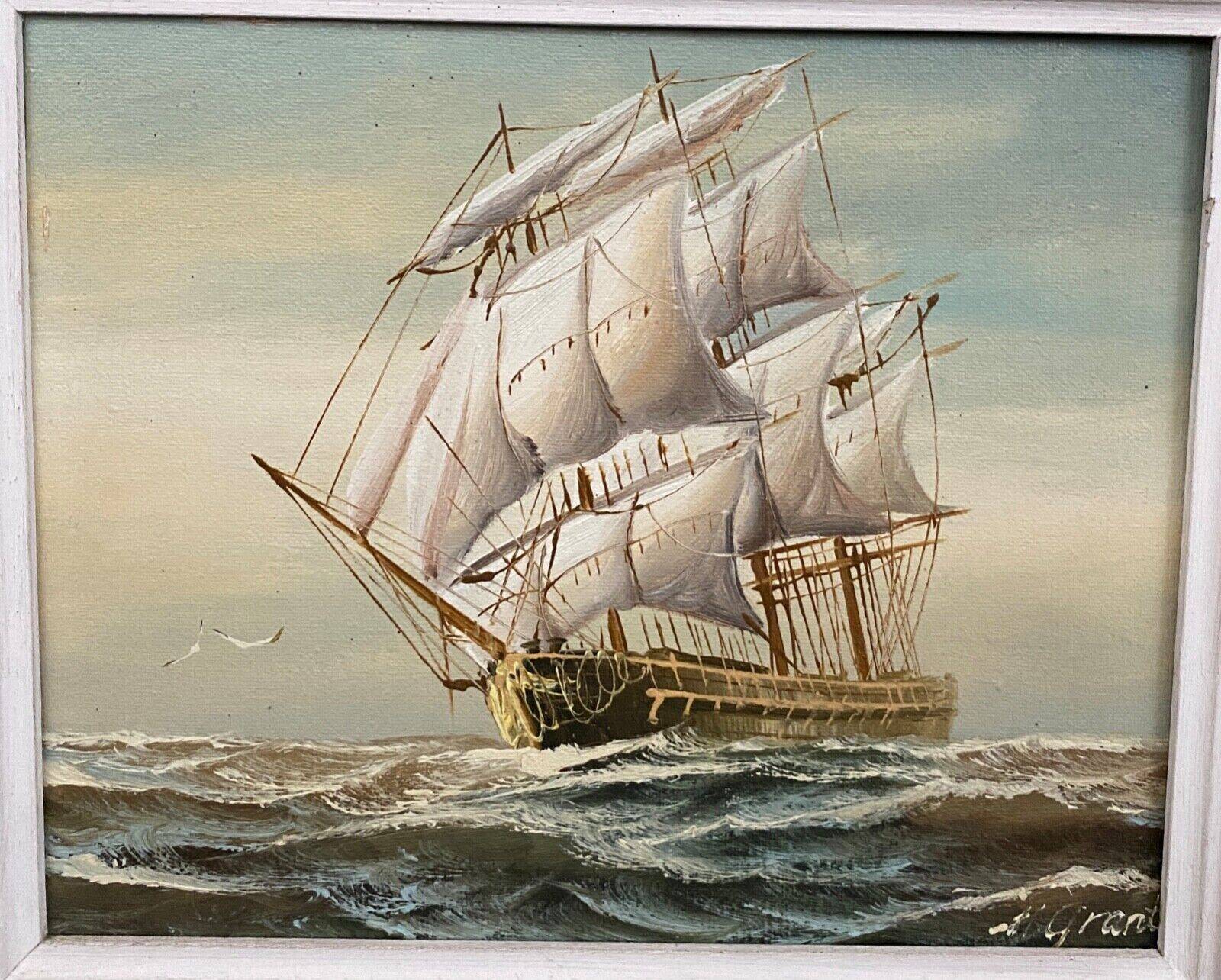 Oil on canvas by Grant 20th century representing a galleon