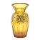 Art déco vase, honey crystal, Poland, 1930s