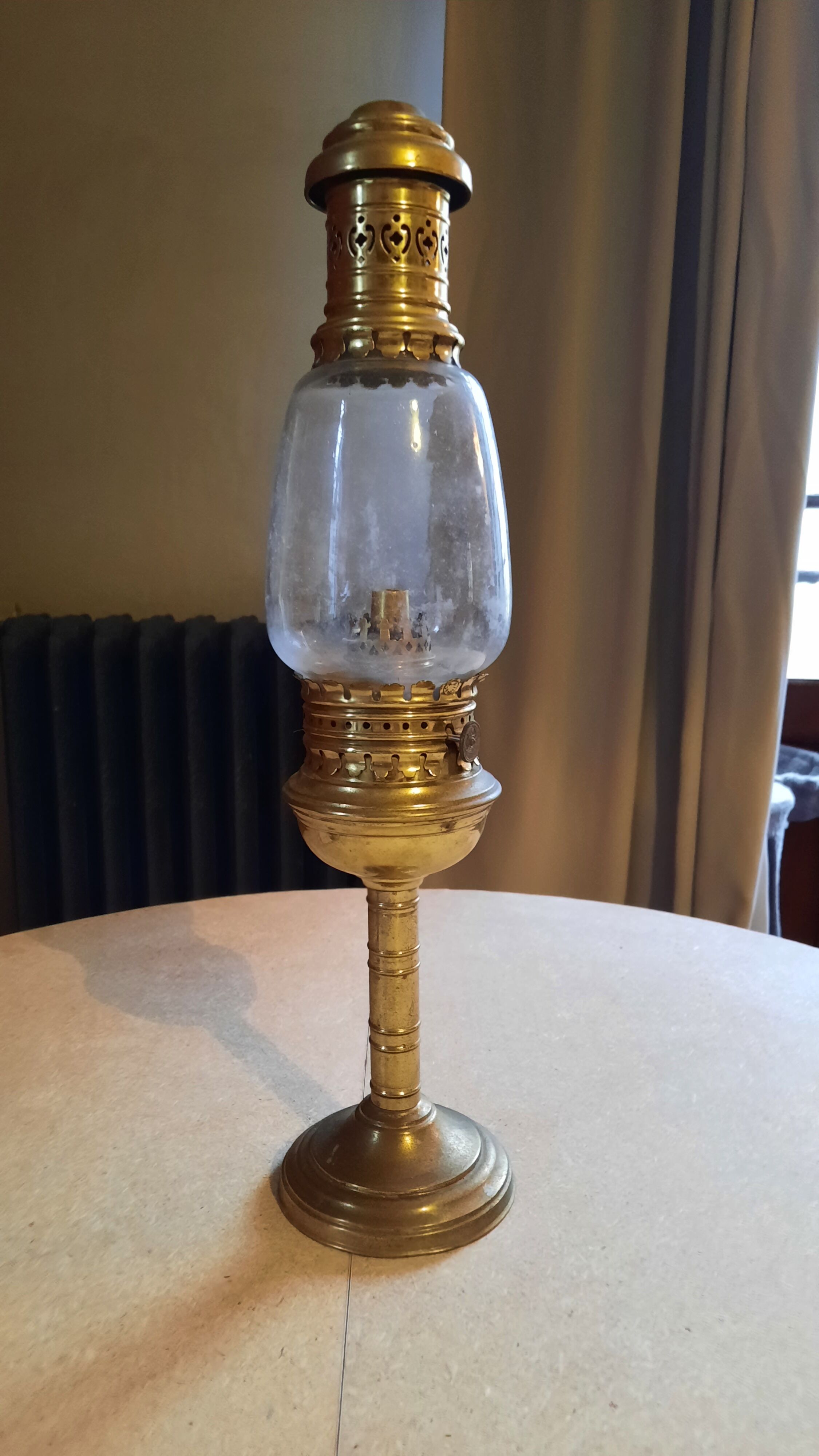 Brass kerosene lamp