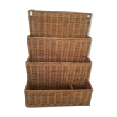 Vintage rattan letter carrier