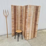 Vintage Ikea Rattan Rope Straw Screen by "Siegga Hemis"