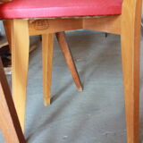 Lot of 6 ELF chairs in wood and vinyl