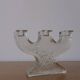 Pukeberg crystal glass candle holder "Tree" | Sweden | 1970s