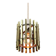 Vintage Italian Brass Cage Pendant Lamp, 70s