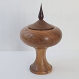 Vintage Scandinavian candy box from the 1960s in walnut and rosewood