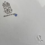 Plat à tarte ancien en faïence de gien