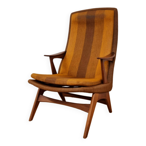 Chaise satellite à dossier haut par karl edvard korseth, norvège, 1950s