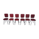 6 vintage red chairs