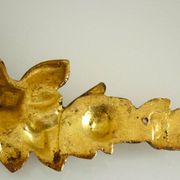 Pediment, gilded bronze, ornament for mirror, piece of furniture, signed Jacquet Grelier