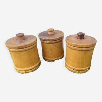 Lot de 3 pots en bambou