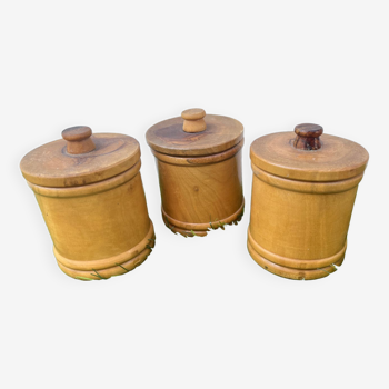 Set of 3 bamboo pots