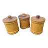 Lot de 3 pots en bambou