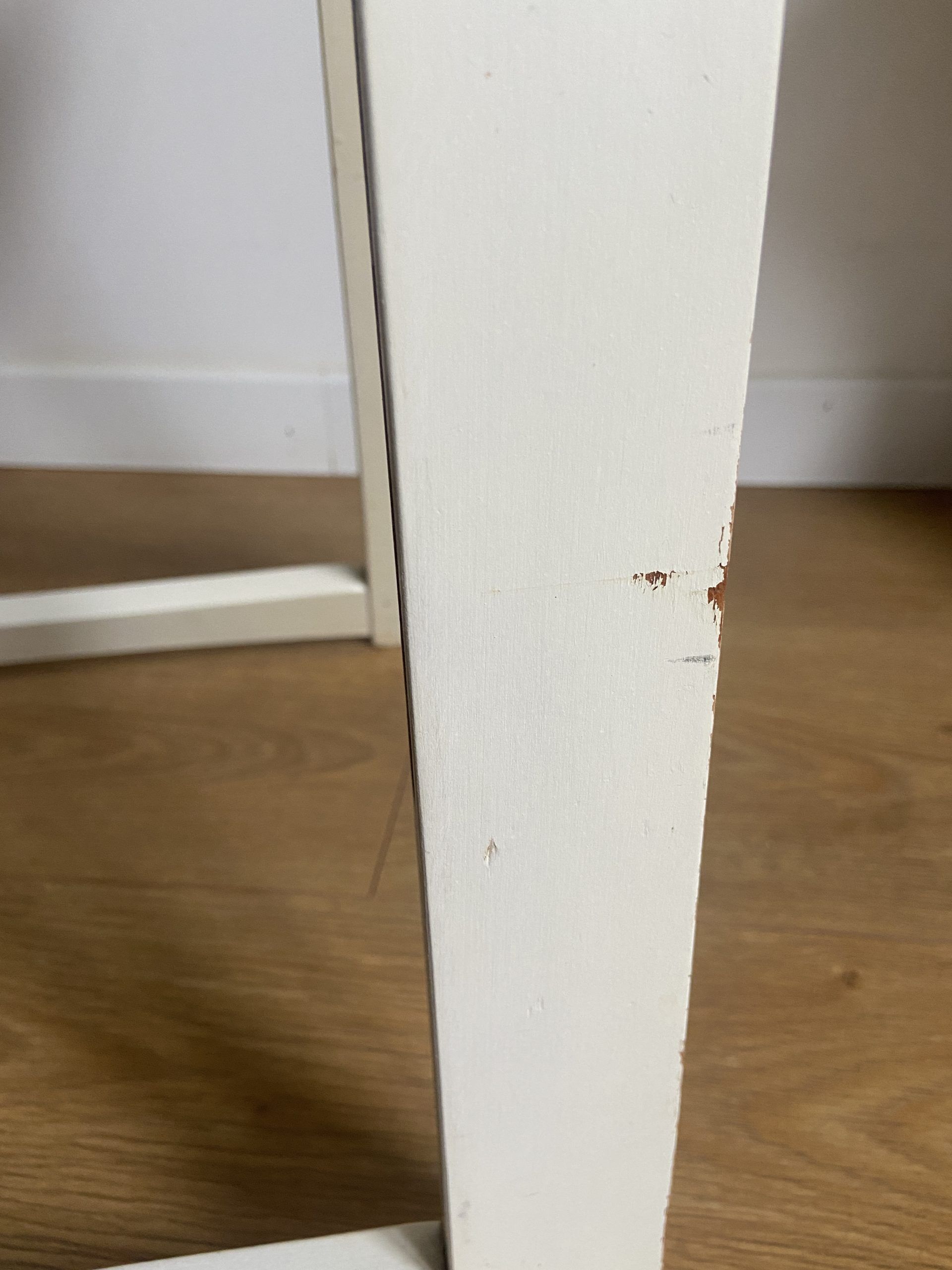 White folding vintage chair