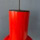 Suspension vintage Space Age conique rouge