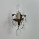 Pair of antique wall lamps - golden metal - grapevines - 1 lights